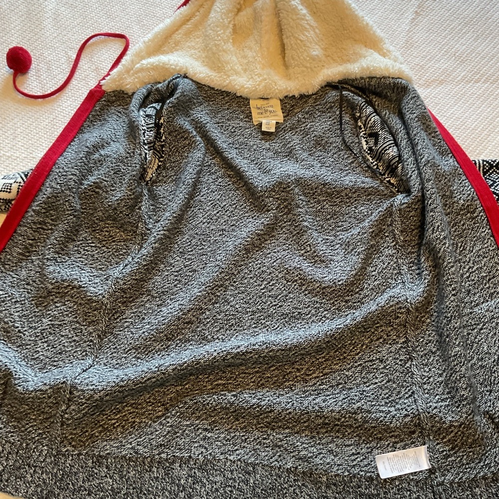 Nordic Fair Isle Zip Up Hoodie Cardigan Sweater - Picture 9 of 16